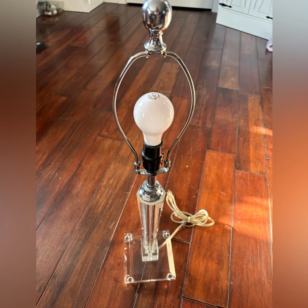 Clear Acrylic Table Lamp Base - Modern Home Dining Accent